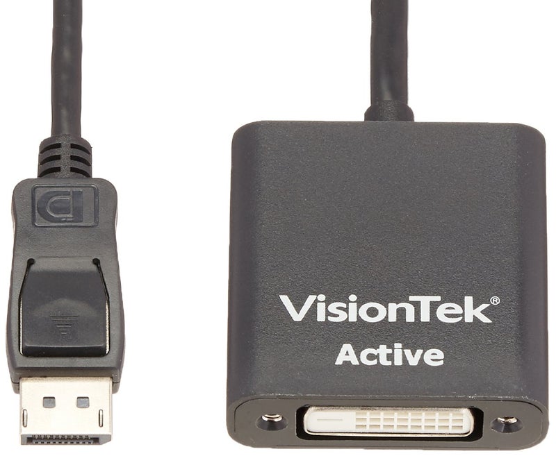 VisionTek DisplayPort to DVI-D Single Link Active Adapter, 7 Inches, Male to Female, for Lenovo, Dell, HP, Desktop Graphics and More (900340) - Image 3